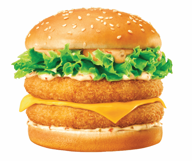 Ria Double Shrimp Burger - MY Lotteria